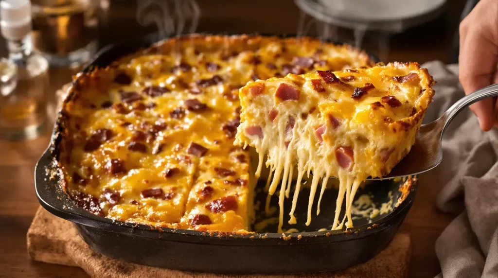 « Fini de surveiller la poêle » : cette crêpe salée cuite au four se découpe comme un gâteau et régale toute la tablée